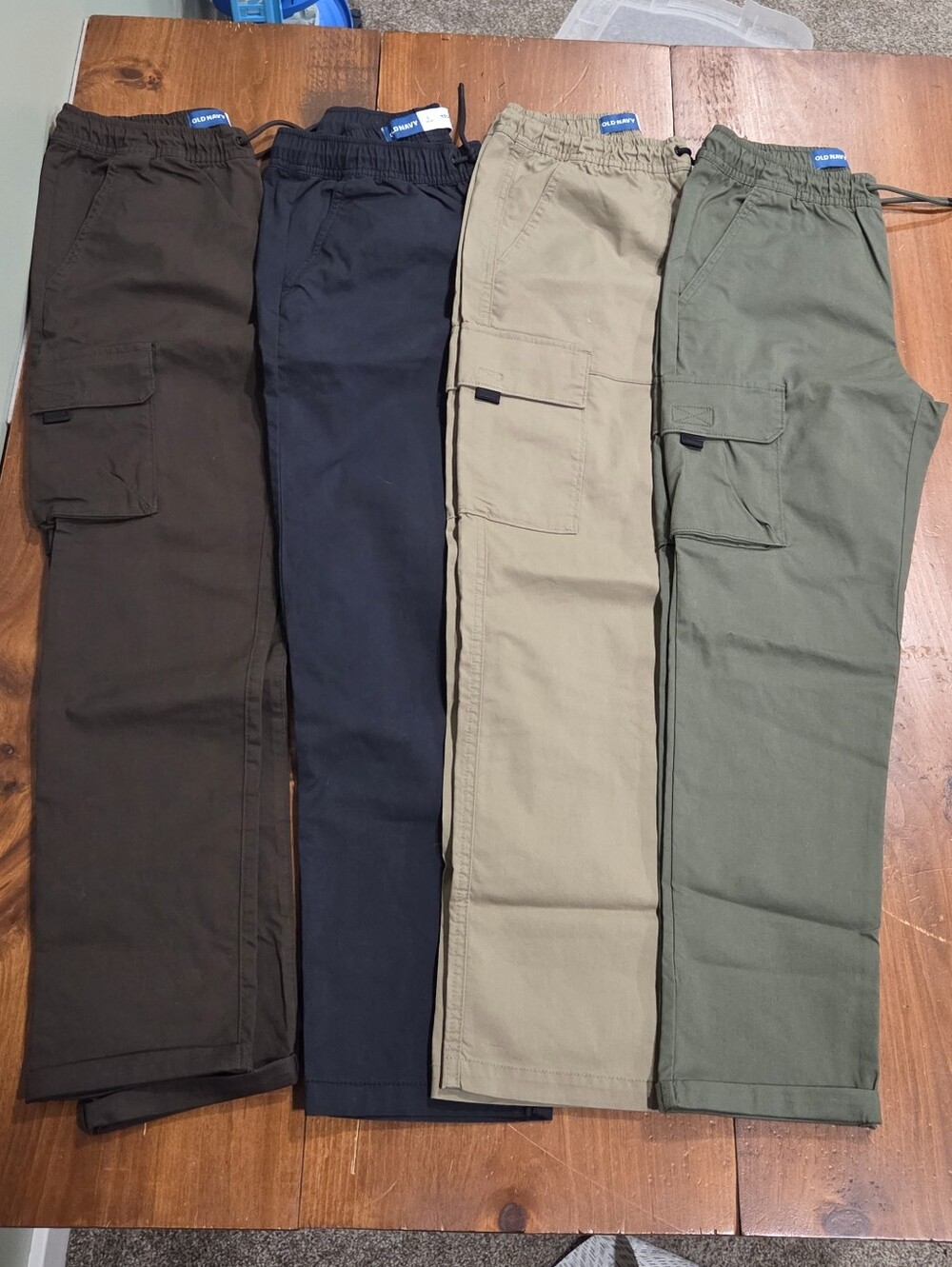 Old Navy Boys 10-12 Cargo Pants - Brown, Navy, Tan, Green